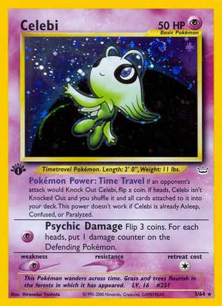 Celebi (3) 3/64 - Neo Revelation Unlimited Holofoil