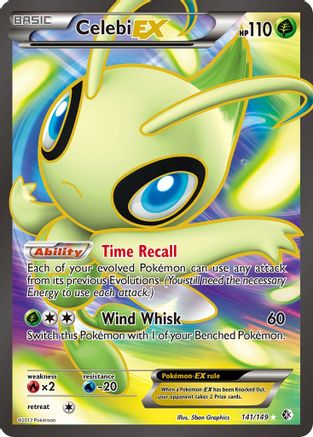 Celebi EX (141 Full Art) 141/149 - Boundaries Crossed Holofoil