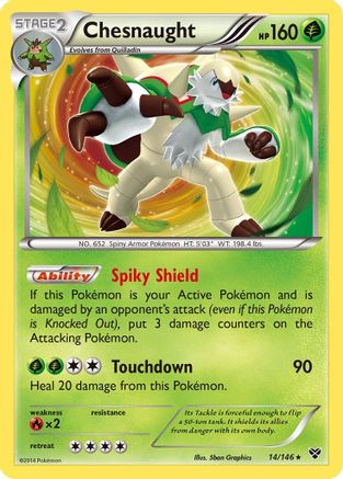 Chesnaught 14/146 - XY Base Set Holofoil