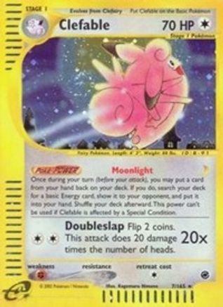 Clefable (7) 7/165 - Expedition Reverse Holofoil