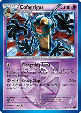Cofagrigus (Team Plasma) (57) 57/116 - Plasma Freeze Reverse Holofoil