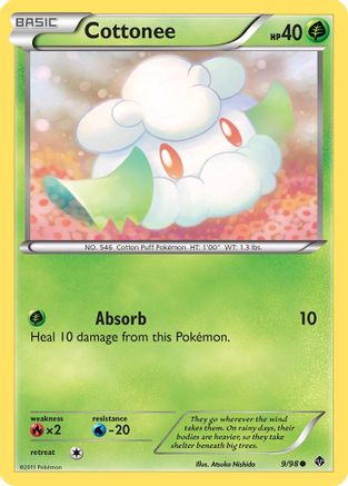 Cottonee (9) 9/98 - Emerging Powers Reverse Holofoil