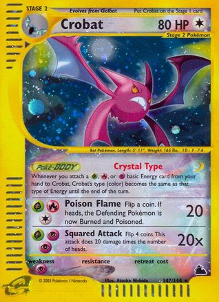 Crobat (147) 147/144 - Skyridge Reverse Holofoil