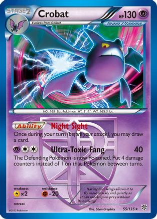 Crobat (Team Plasma) 55/135 - Plasma Storm Holofoil