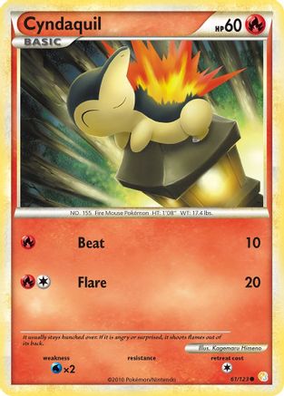 Cyndaquil 61/123 - HeartGold SoulSilver Reverse Holofoil