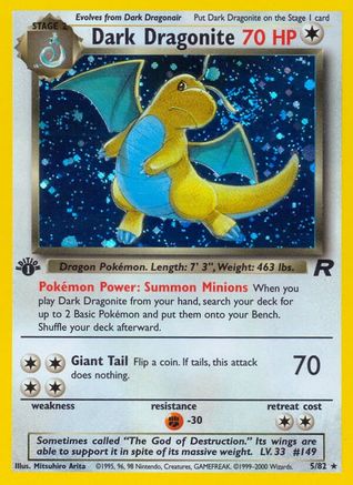 Dark Dragonite (5) 5/82 - Team Rocket 1st Edition Holofoil