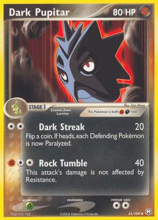 Dark Pupitar - 041/109 41/109 - Team Rocket Returns