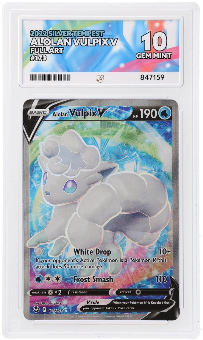 ACE 10 - Alolan Vulpix V - 173/195 - Silver Tempest - Pokemon