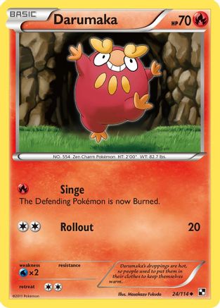 Darumaka 24/114 - Black & White Reverse Holofoil