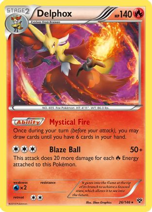 Delphox 26/146 - XY Base Set Reverse Holofoil