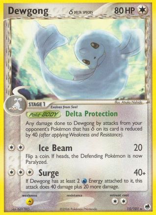 Dewgong (Delta Species) 15/101 - Dragon Frontiers Reverse Holofoil