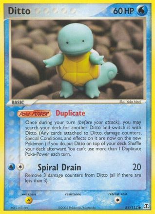 Ditto - 64/113 (Squirtle) 64/113 - Delta Species Reverse Holofoil