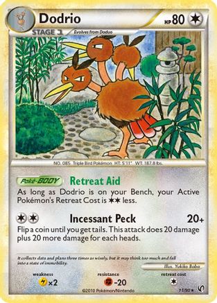 Dodrio 11/90 - Undaunted Reverse Holofoil