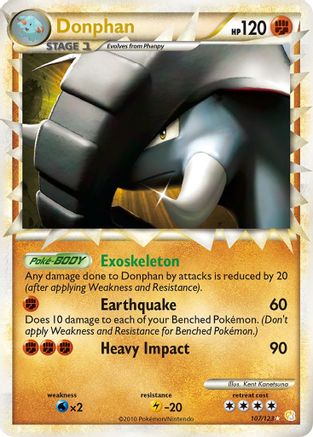 Donphan (Prime) 107/123 - HeartGold SoulSilver Holofoil