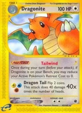Dragonite (43) 43/165 - Expedition Reverse Holofoil