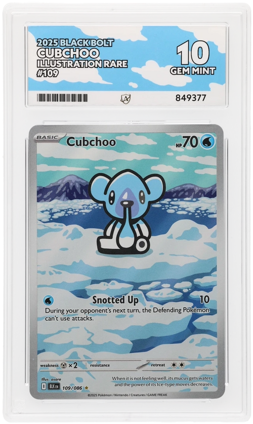 ACE 10 - Cubchoo - 109/086 - Black Bolt - Pokemon