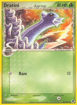 Dratini (Delta Species) 46/101 - Dragon Frontiers Reverse Holofoil