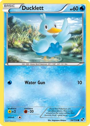 Ducklett 36/114 - Black and White Reverse Holofoil