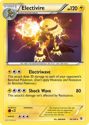Electivire 54/149 - Boundaries Crossed Reverse Holofoil