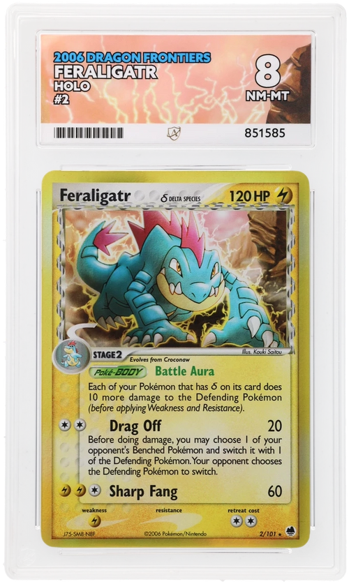 ACE 8 - Feraligatr - 2/101 - Dragon Frontiers - Pokemon - front