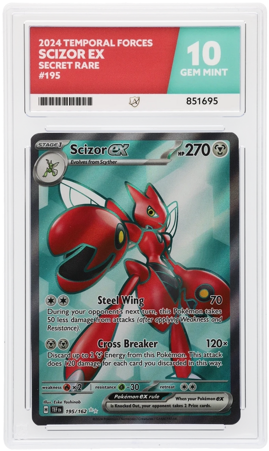 ACE 10 - Scizor ex - 195/162 - Temporal Forces - Pokemon