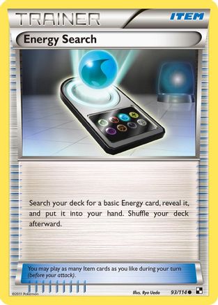 Energy Search 93/114 - Black & White Reverse Holofoil