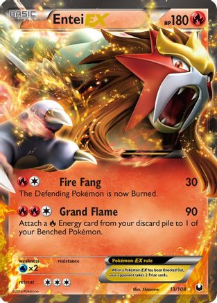 Entei-EX 13/108 - Dark Explorers Holofoil