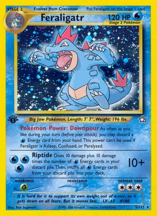 Feraligatr 5/111 - Neo Genesis 1st Edition Holofoil
