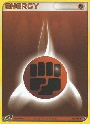 Fighting Energy 105/109 - Ruby & Sapphire Reverse Holofoil