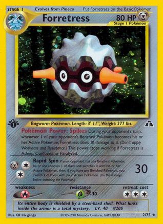 Forretress 2/75 - Neo Discovery 1st Edition Holofoil