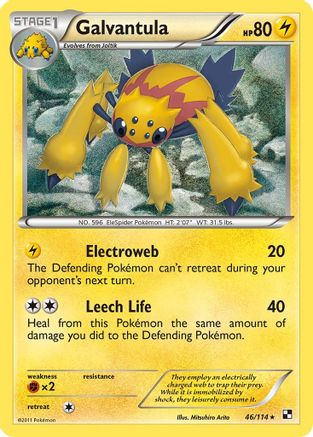 Galvantula 46/114 - Black & White Reverse Holofoil