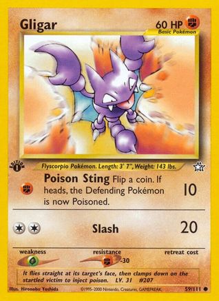 Gligar 59/111 - Neo Genesis 1st Edition