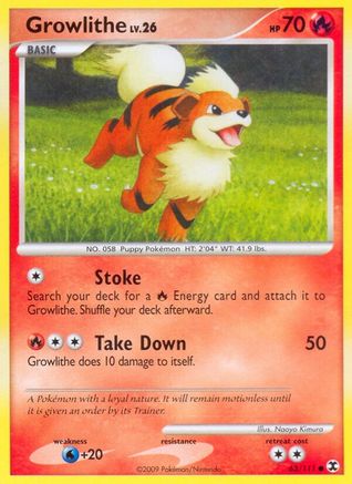 Growlithe 63/111 - Rising Rivals Reverse Holofoil