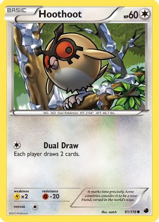 Hoothoot 91/116 - Plasma Freeze Reverse Holofoil