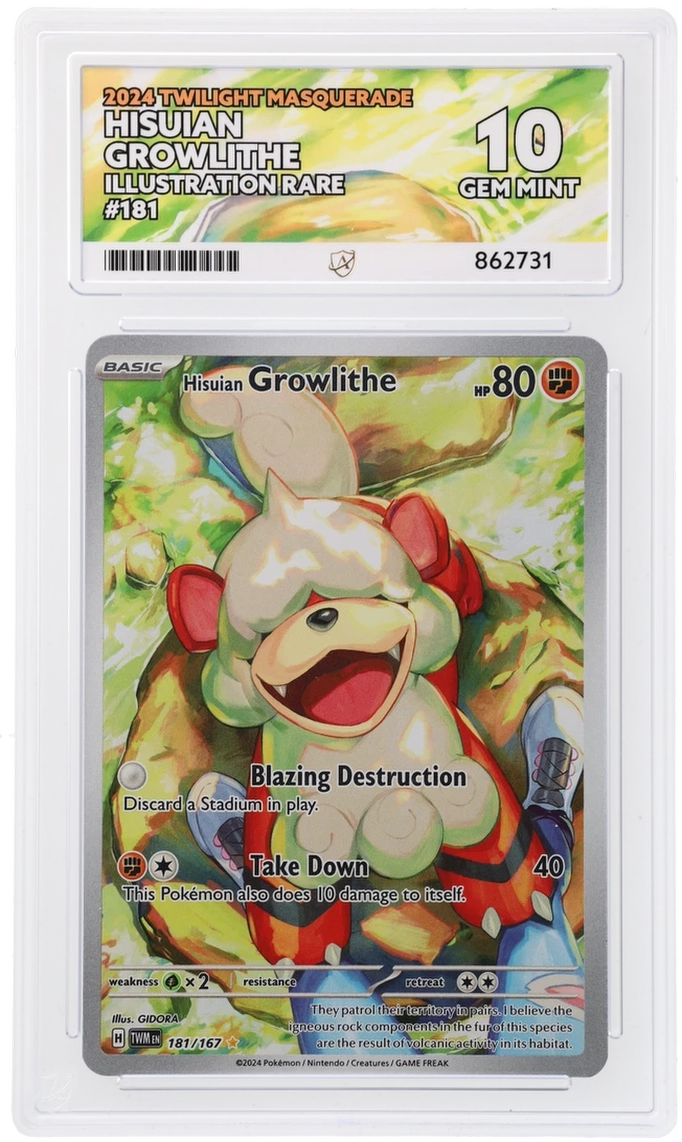 ACE 10 - Hisuian Growlithe - 181/167 - Twilight Masquerade - Pokemon