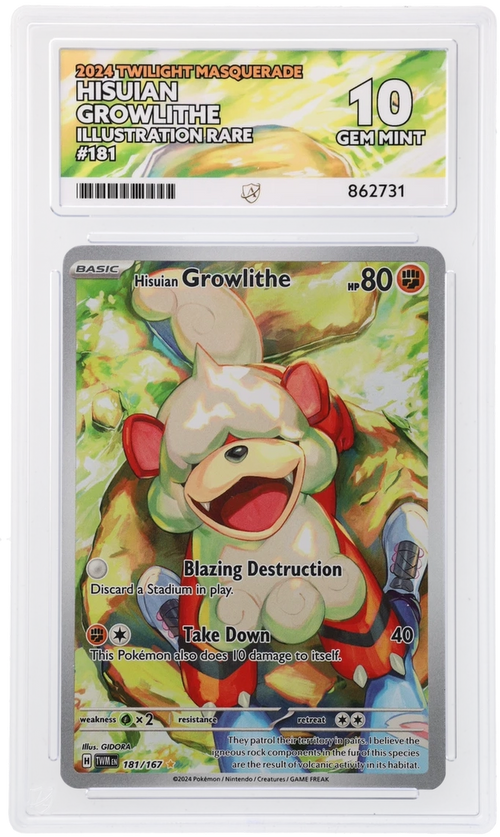 ACE 10 - Hisuian Growlithe - 181/167 - Twilight Masquerade - Pokemon