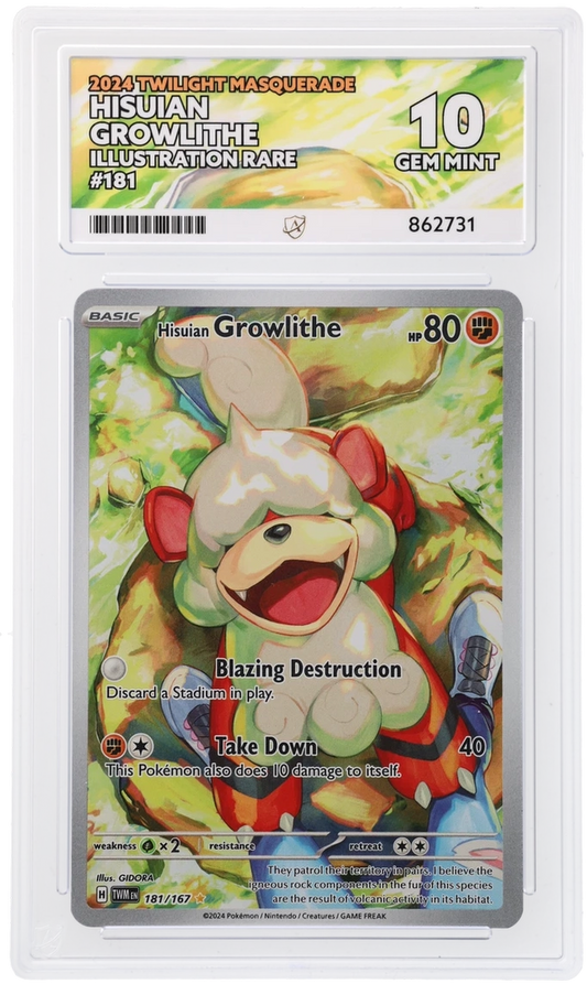 ACE 10 - Hisuian Growlithe - 181/167 - Twilight Masquerade - Pokemon
