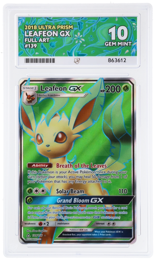 ACE 10 - Leafeon GX - 139/156 - Ultra Prism - Pokemon