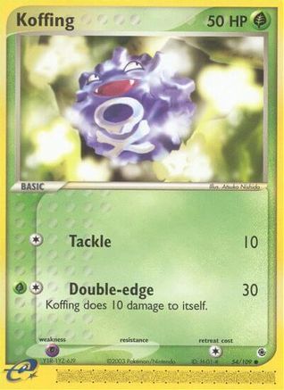 Koffing 54/109 - Ruby & Sapphire Reverse Holofoil