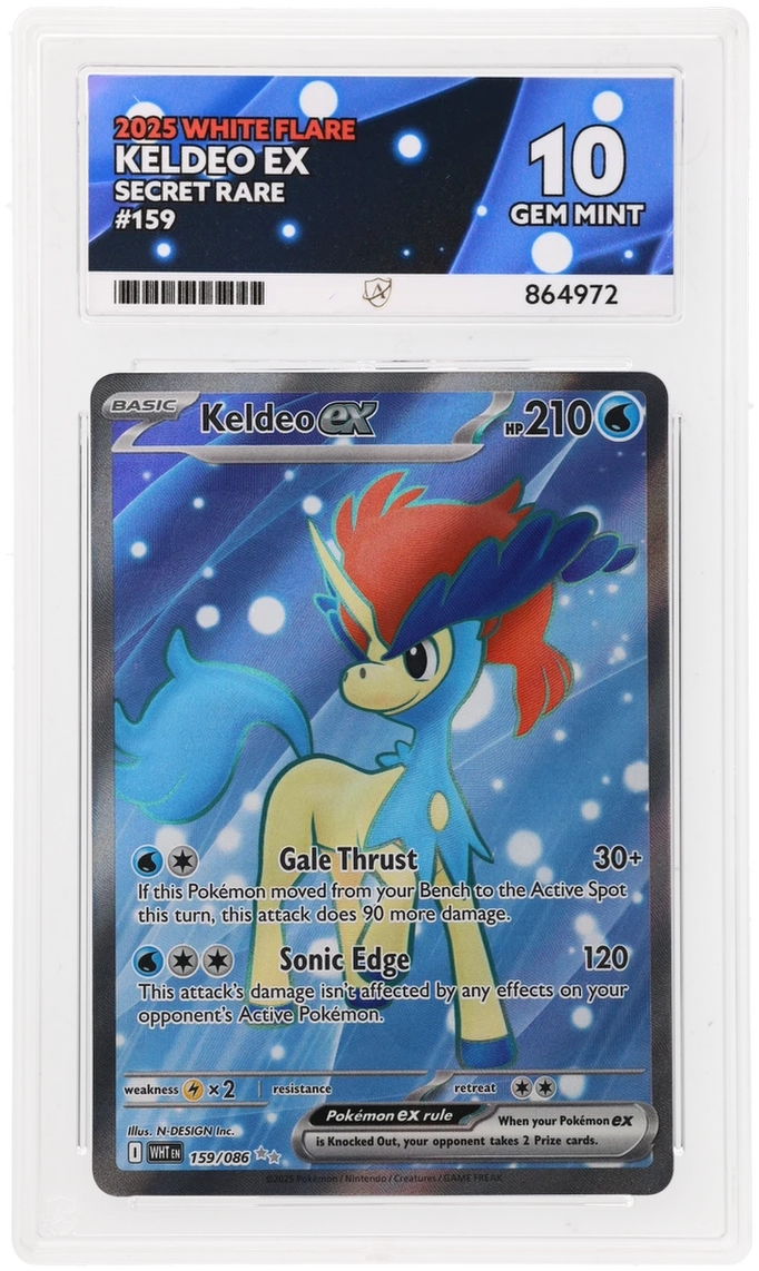 ACE 10 - Keldeo ex - 159/086 - White Flare - Pokemon