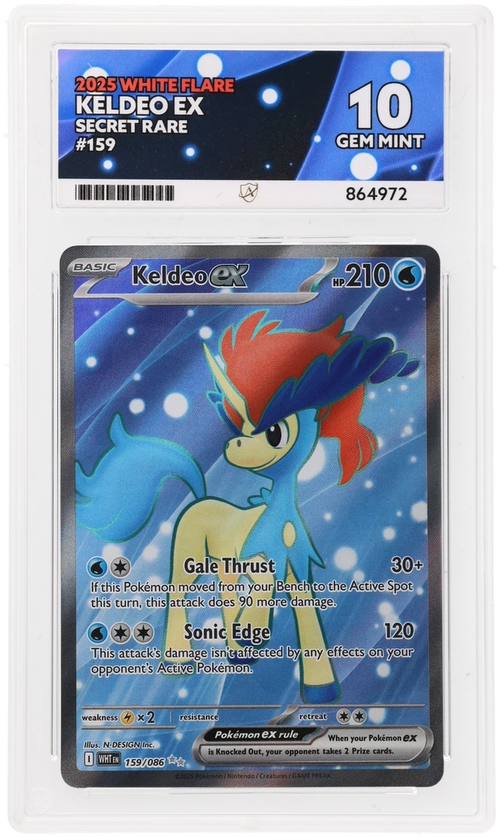 ACE 10 - Keldeo ex - 159/086 - White Flare - Pokemon