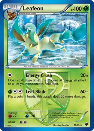 Leafeon 11/116 - Plasma Freeze Reverse Holofoil