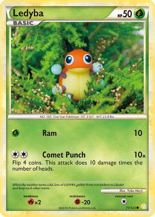 Ledyba 71/123 - HeartGold & SoulSilver Reverse Holofoil