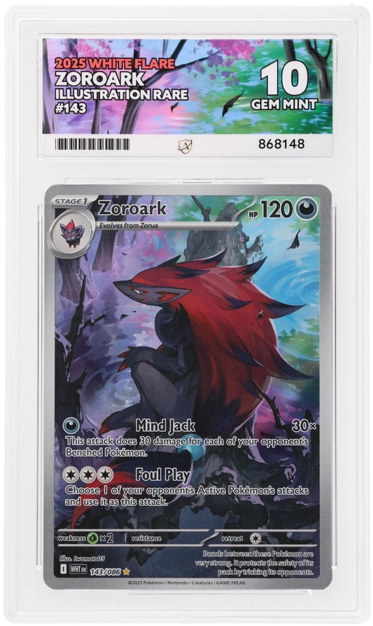 ACE 10 - Zoroark - 143/086 - White Flare - Pokemon