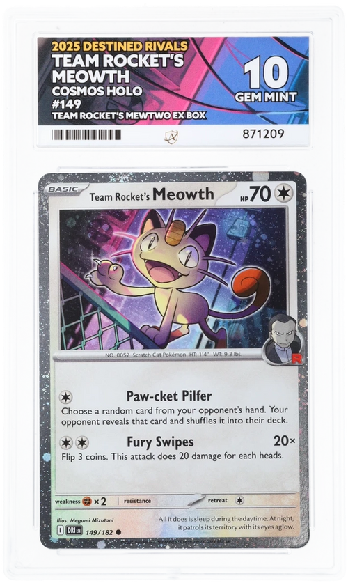 ACE 10 - Team Rocket's Meowth - 149/182 - Destined Rivals - Team Rocket's Mewtwo ex Box - Pokemon