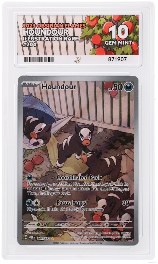 ACE 10 - Houndour - 204/197 - Obsidian Flames - Pokemon
