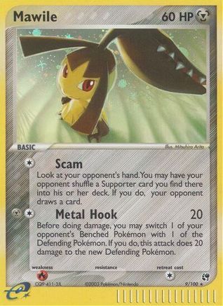 Mawile 9/100 - Sandstorm Reverse Holofoil
