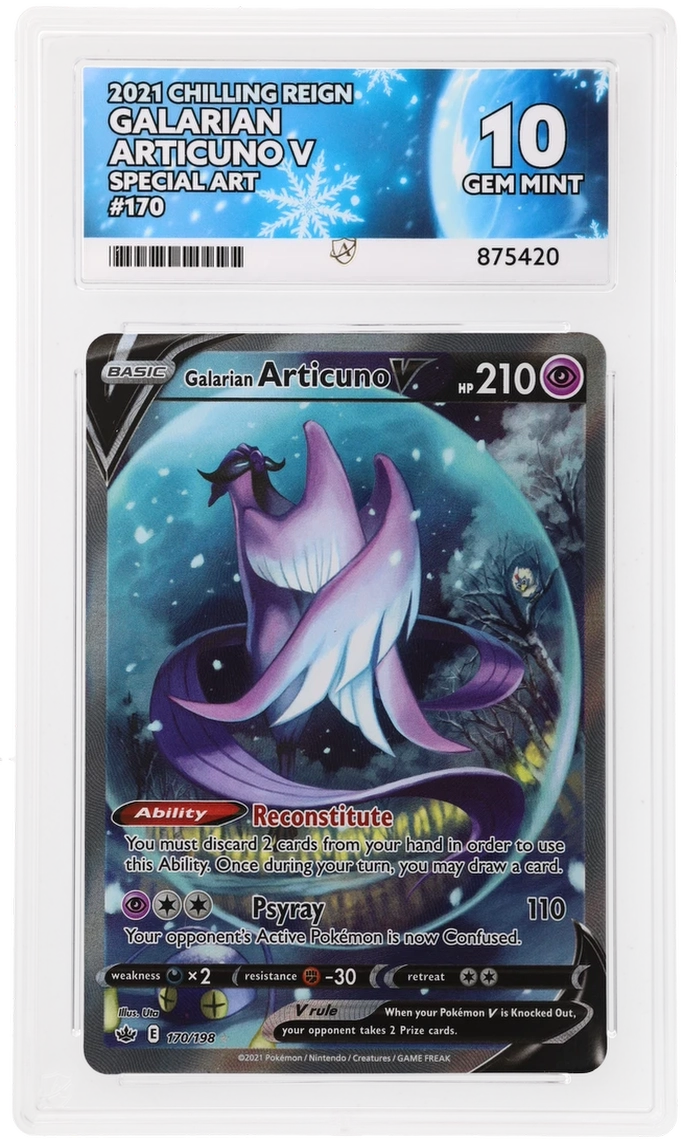 ACE 10 - Galarian Articuno V - 170/198 - Chilling Reign - Pokemon
