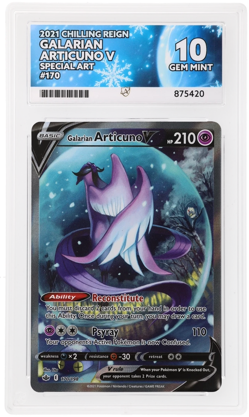 ACE 10 - Galarian Articuno V - 170/198 - Chilling Reign - Pokemon