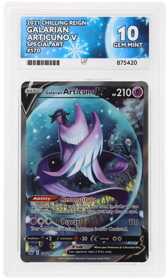 ACE 10 - Galarian Articuno V - 170/198 - Chilling Reign - Pokemon